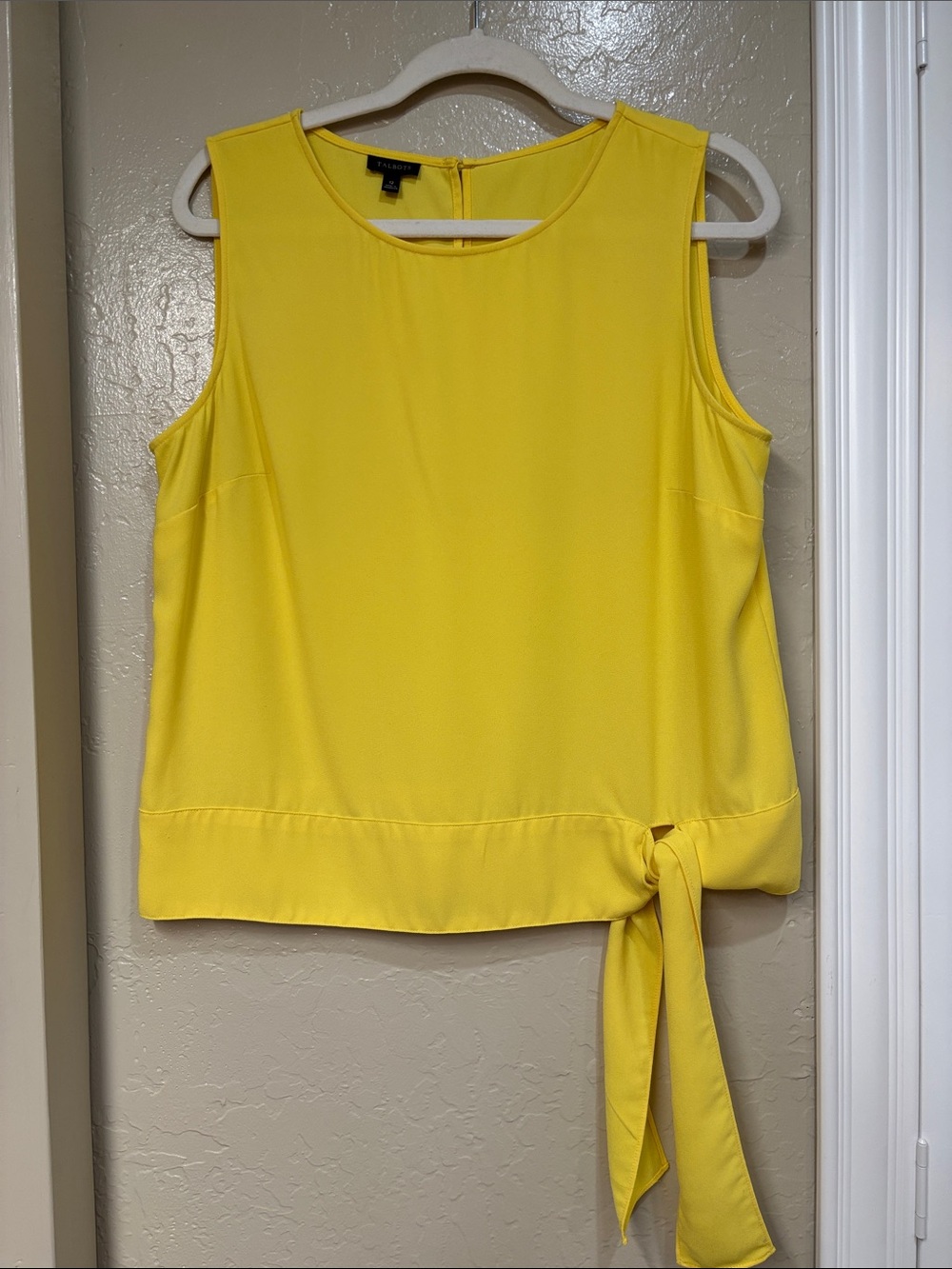 Talbots Bright Yellow Tie-Side Sleeveless Top